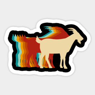 Billy Goat Retro Color Palette Sticker